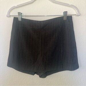 Black Pinstripe Women's Skort